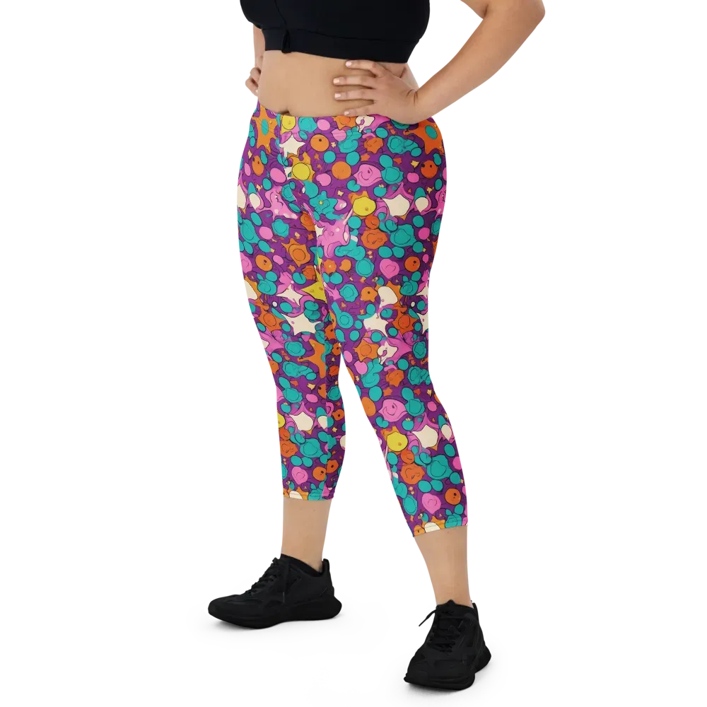 Candy Comet on Capri Leggings — Front