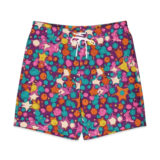 Candy Comet on a Men's Board Shorts