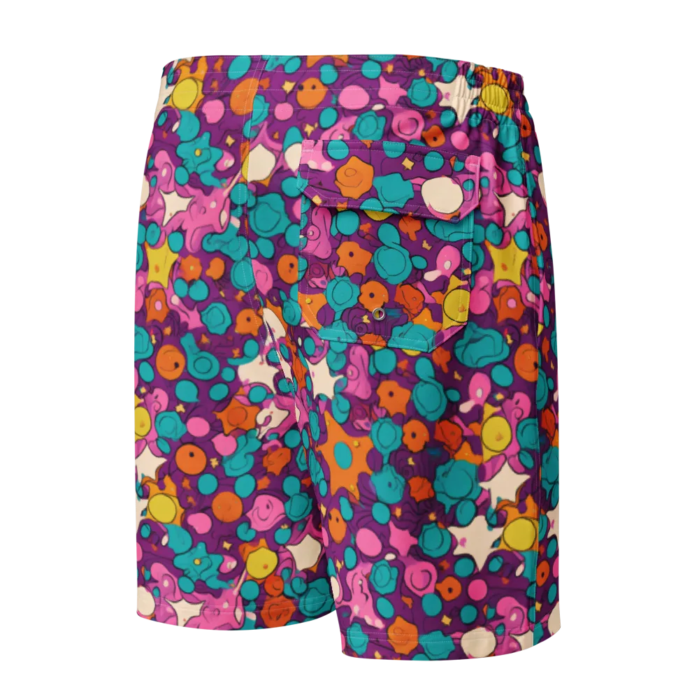 Candy Comet on Men's Board Shorts — Back