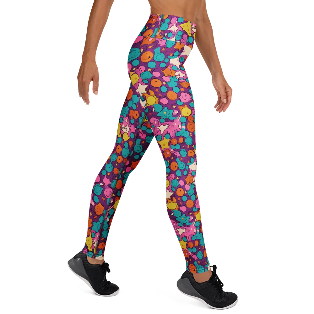 Candy Comet on Yoga Leggings — Right