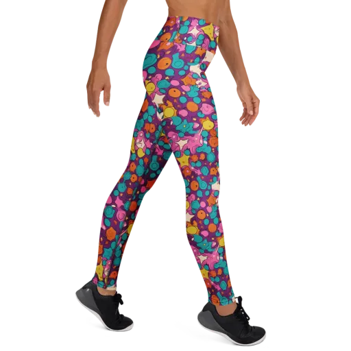 Candy Comet on a Yoga Leggings