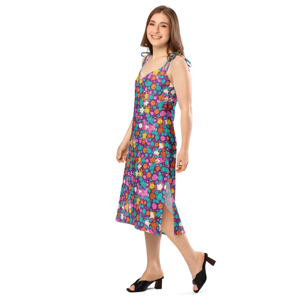 Candy Comet on Slip Dress — Left Front