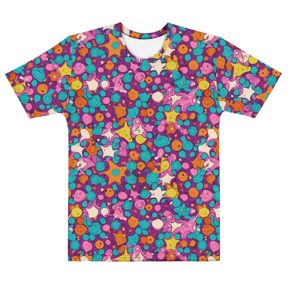 Candy Comet on Men's Cotton Crew Neck T-Shirt — Front