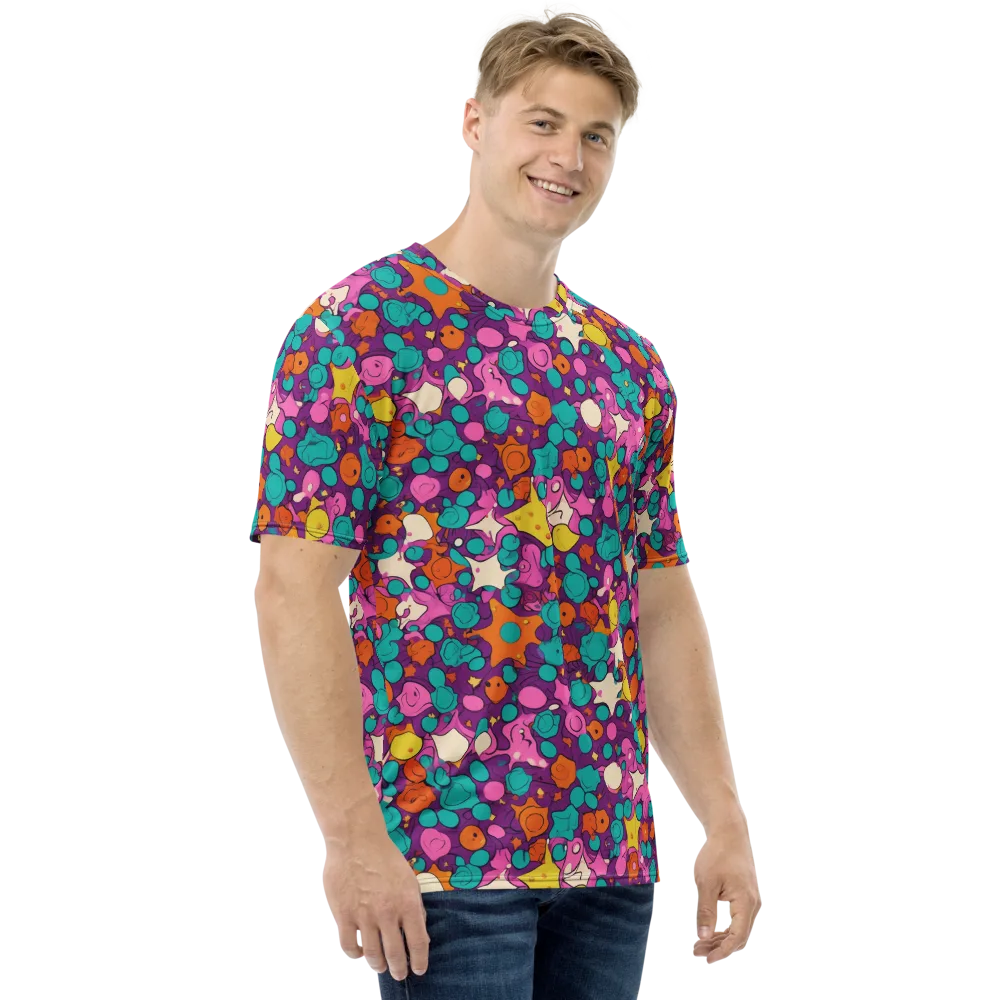 Candy Comet on Men's Crew Neck T-Shirt — Right