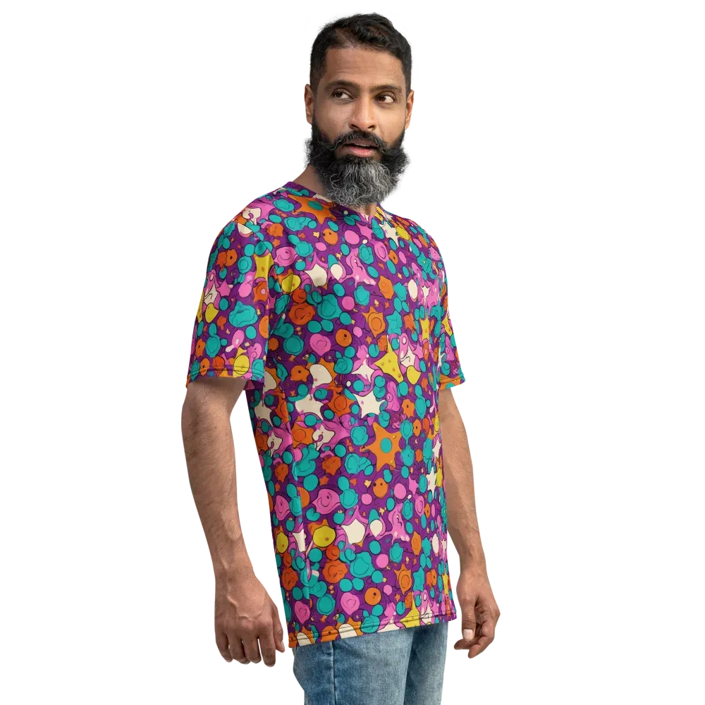 Candy Comet on Men's Crew Neck T-Shirt — Right