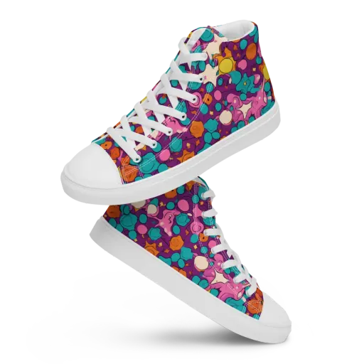 Candy Comet on a Men's High Top Canvas Shoes