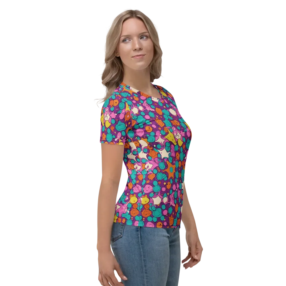 Candy Comet on Women's Crew Neck T-Shirt — Right