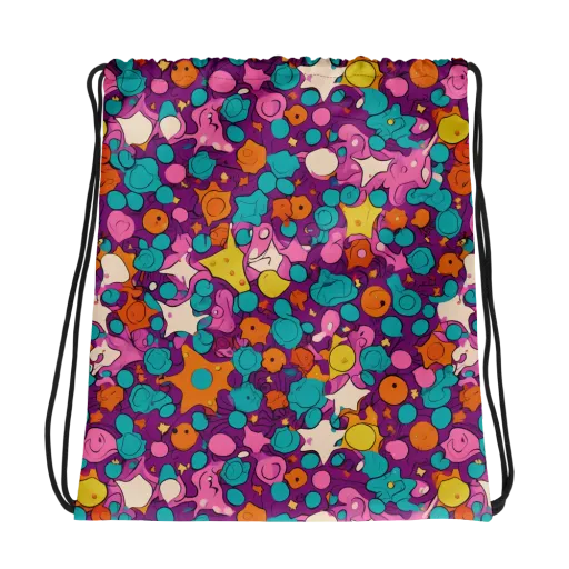 Candy Comet on a Drawstring Bag