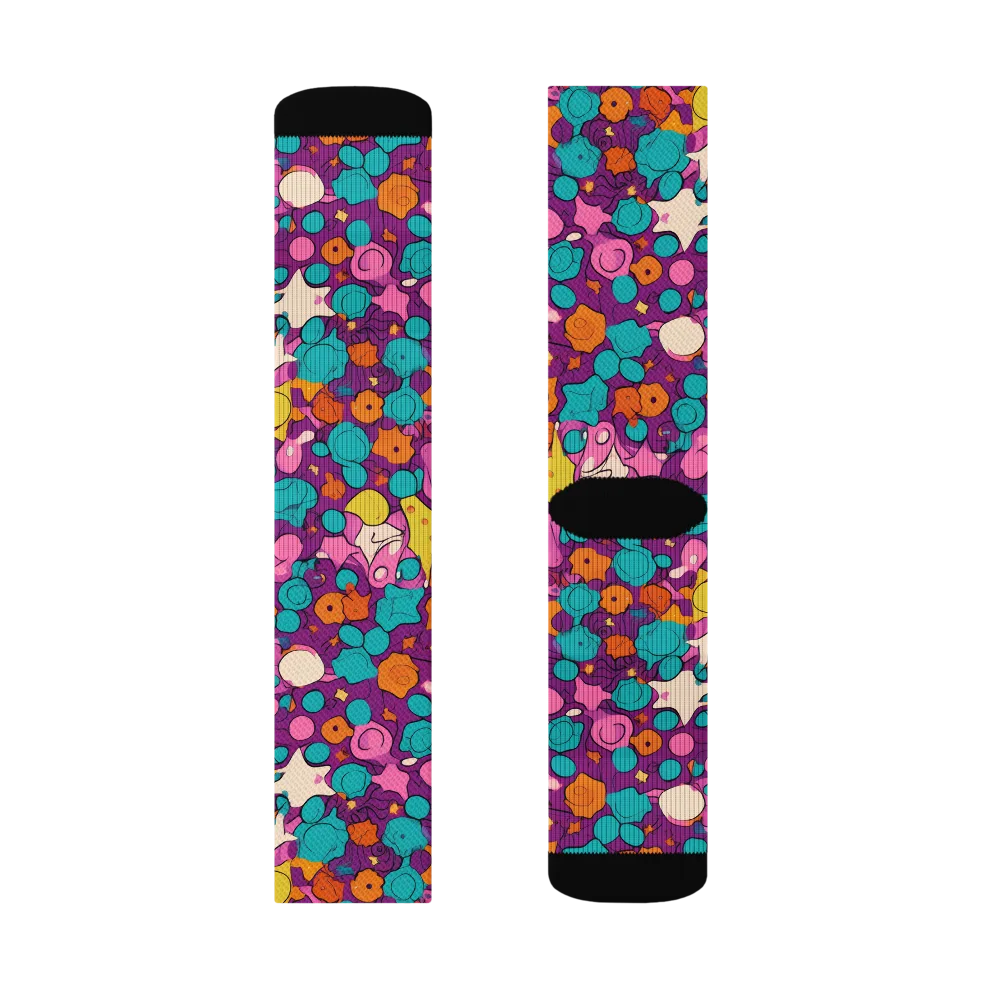 Candy Comet on Socks — Left Sock