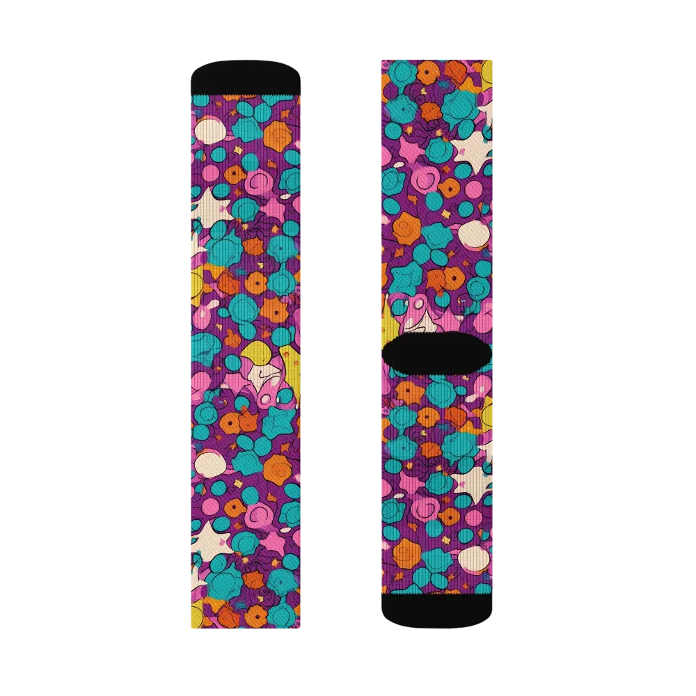 Candy Comet on Socks — Right Sock