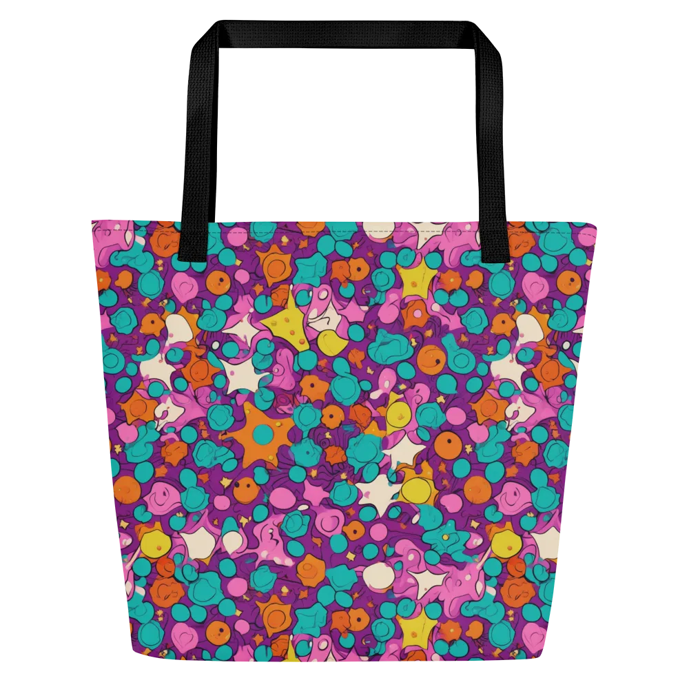 Candy Comet on Large Tote Bag W/ Pocket — Front