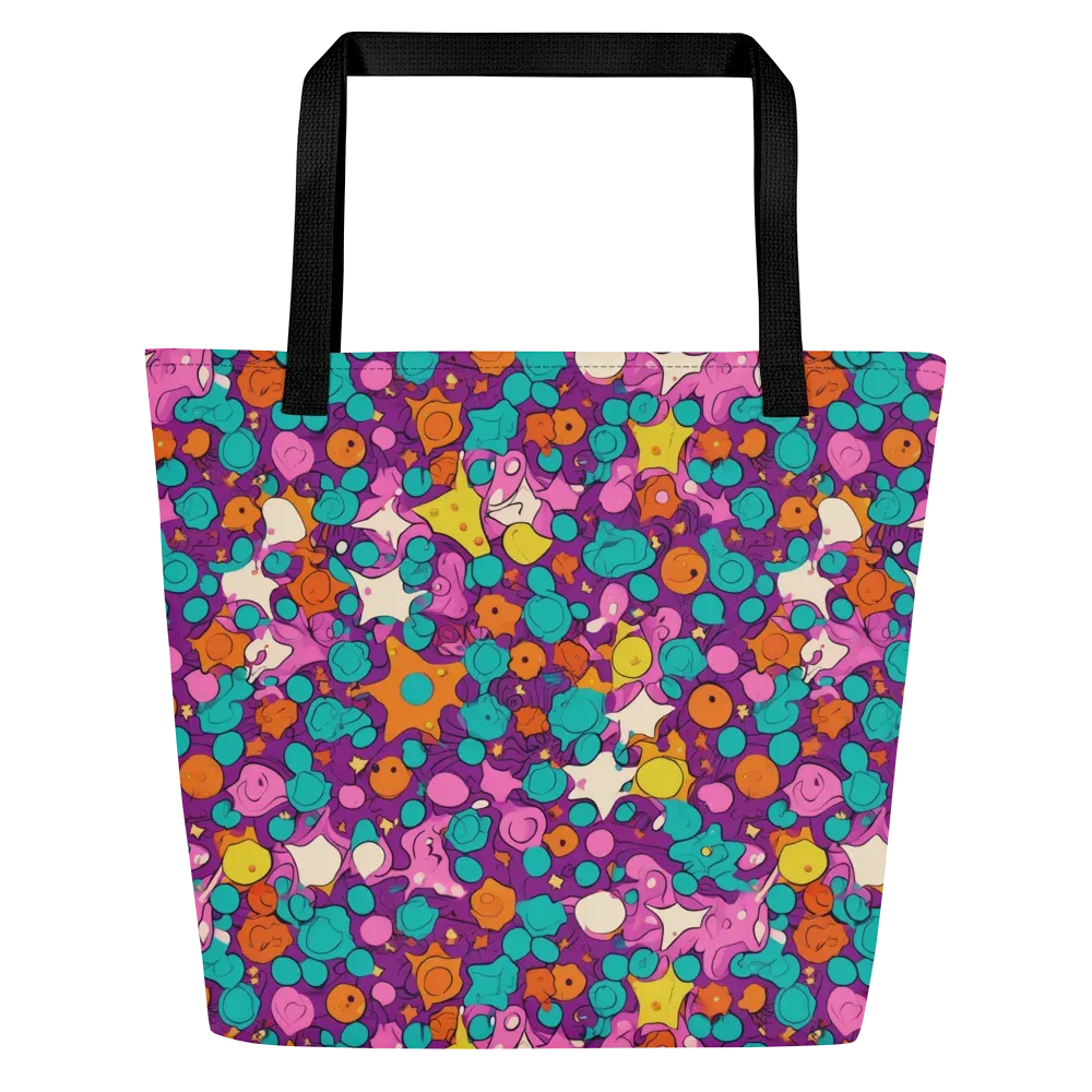 Candy Comet on Large Tote Bag W/ Pocket — Front