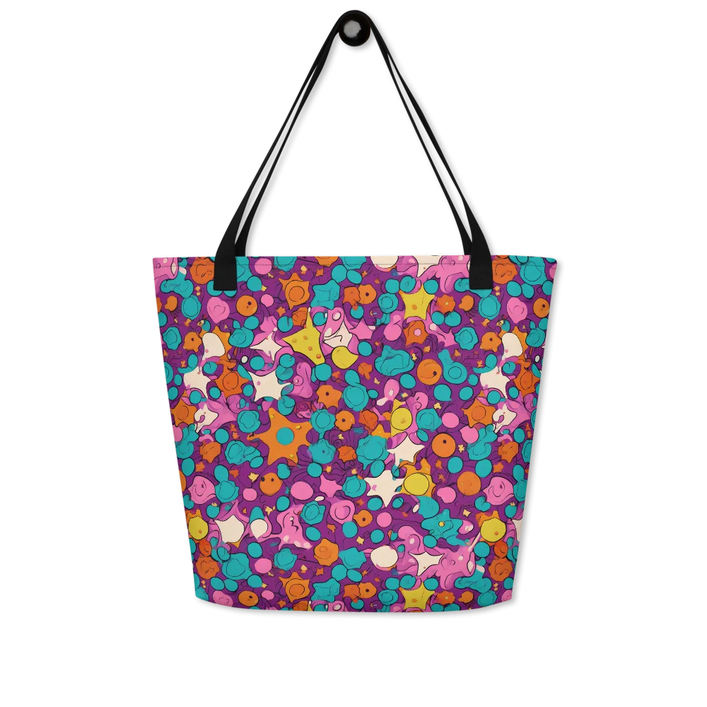 Candy Comet on Large Tote Bag W/ Pocket — Front