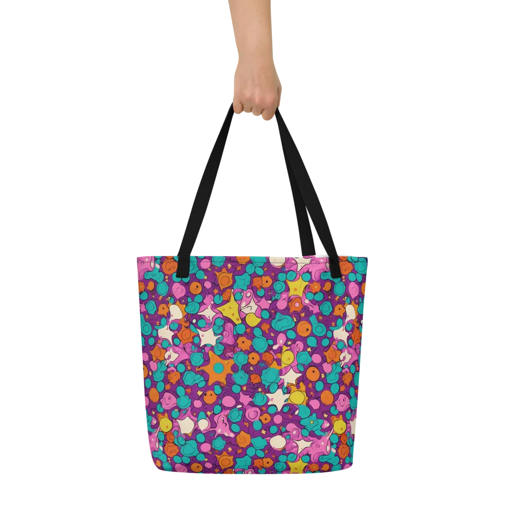 Candy Comet on Large Tote Bag W/ Pocket — Front