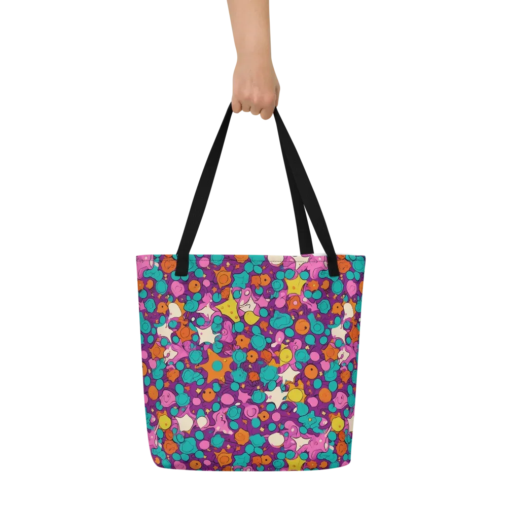 Candy Comet on Large Tote Bag W/ Pocket — Front