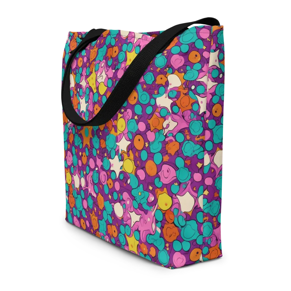 Candy Comet on Large Tote Bag W/ Pocket — Front