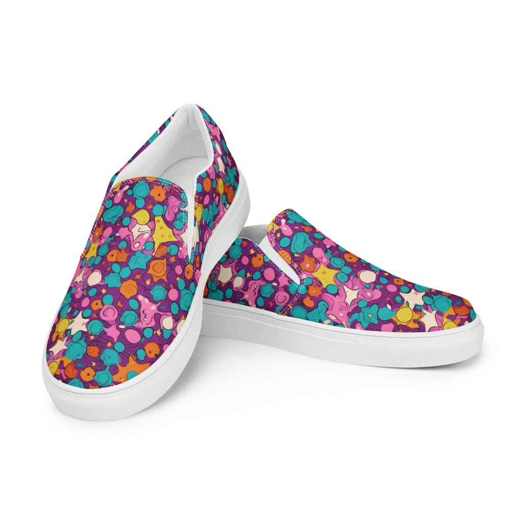 Candy Comet on Women's Slip-On Canvas Shoes — Left Front