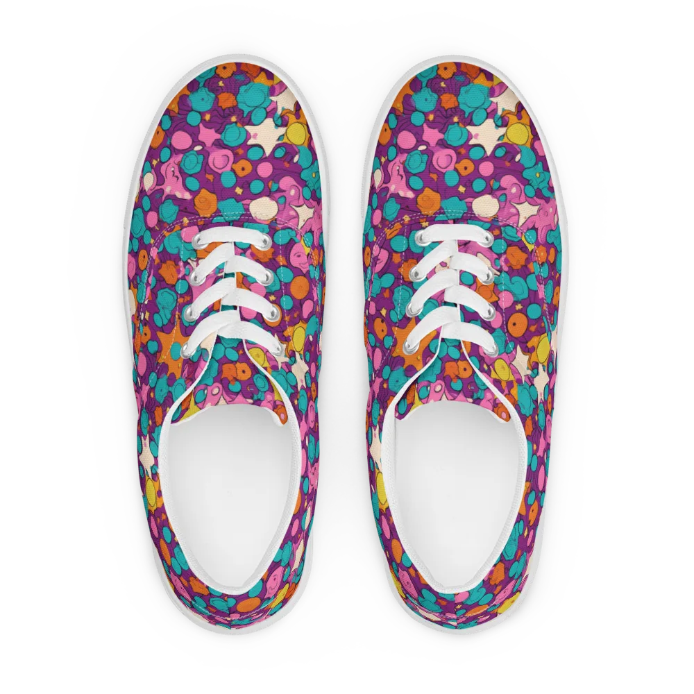 Candy Comet on Men's Lace-Up Canvas Shoes — Front