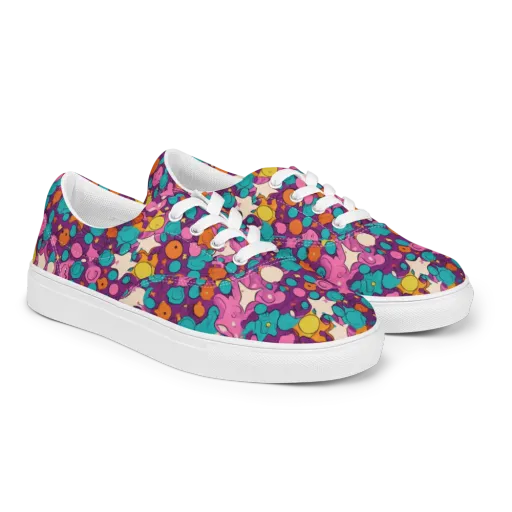 Candy Comet on a Men's Lace-Up Canvas Shoes