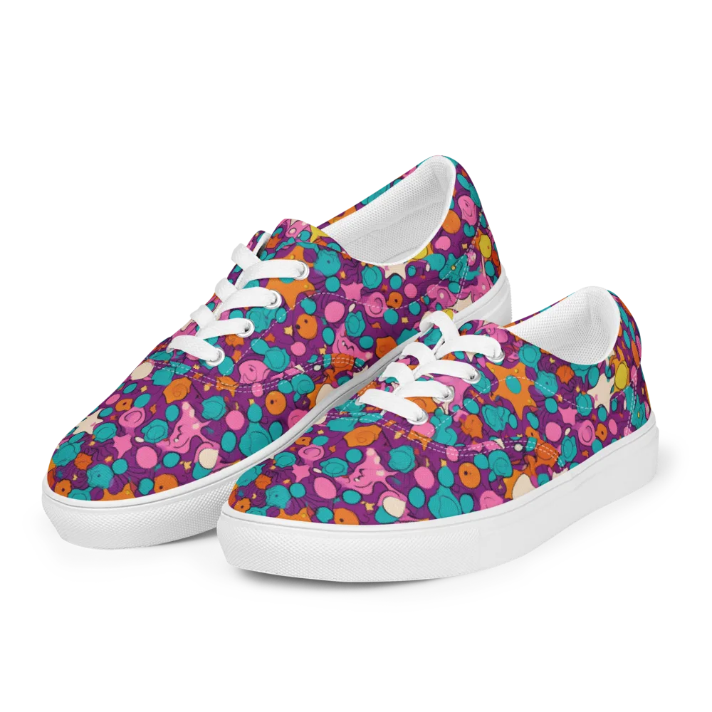 Candy Comet on Men's Lace-Up Canvas Shoes — Left Front