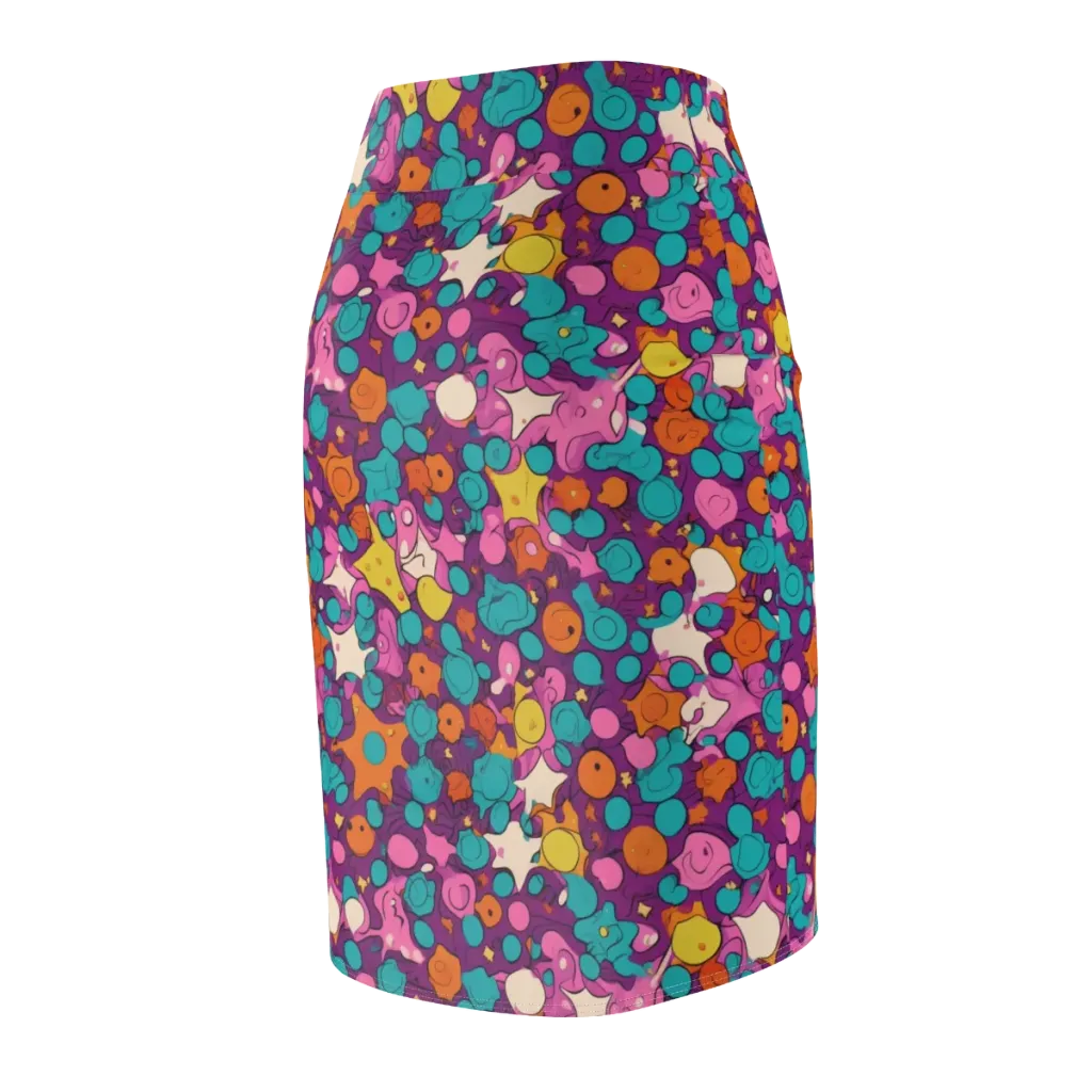 Candy Comet on Pencil Skirt — Back Side