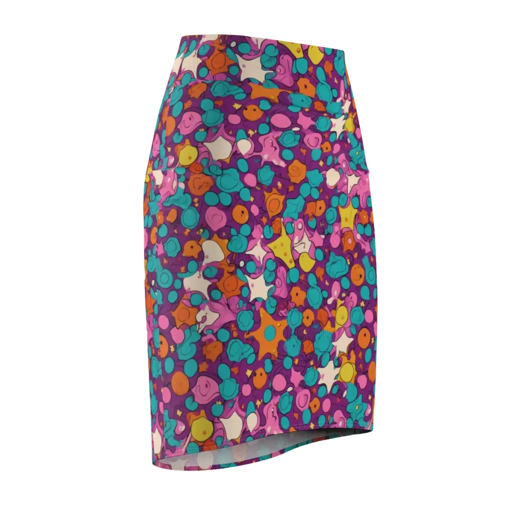 Candy Comet on Pencil Skirt — Front Side
