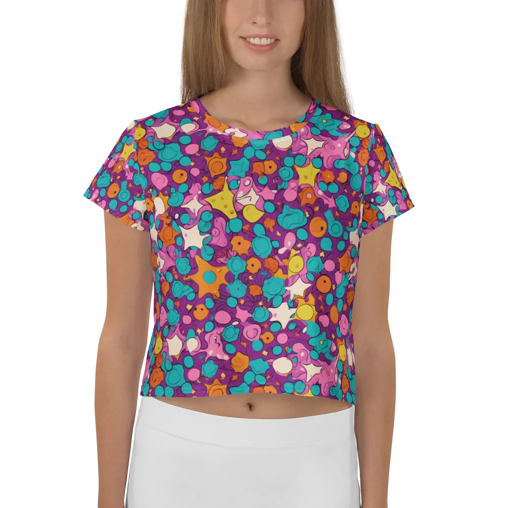 Candy Comet on Crop Tee — Front
