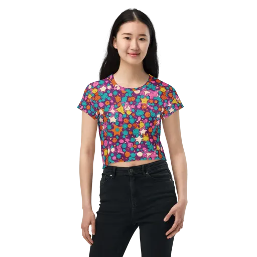 Candy Comet on a Crop Tee