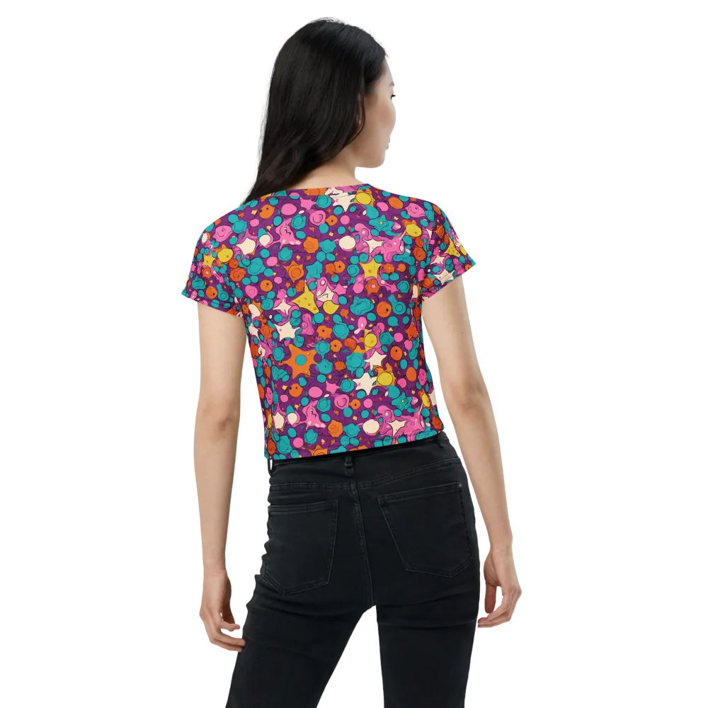 Candy Comet on Crop Tee — Back