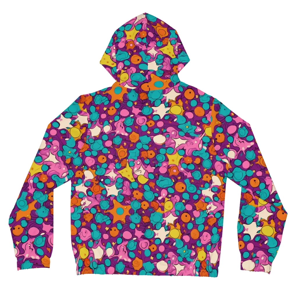 Candy Comet on Women's Full-Zip Hoodie — Back