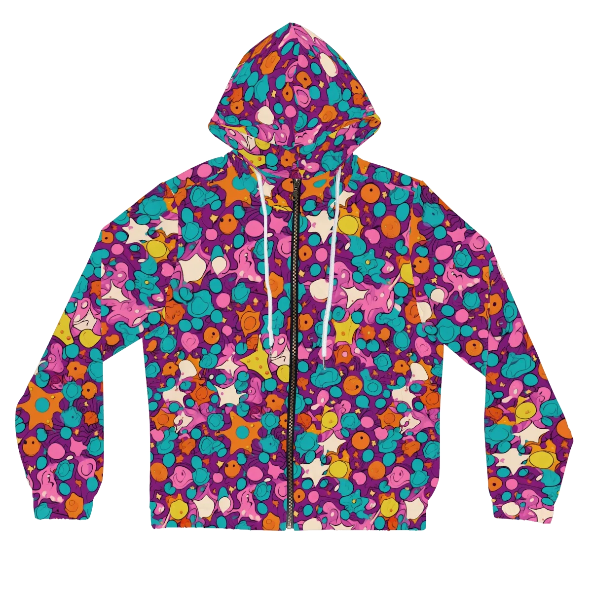 Candy Comet on Women's Full-Zip Hoodie — Front