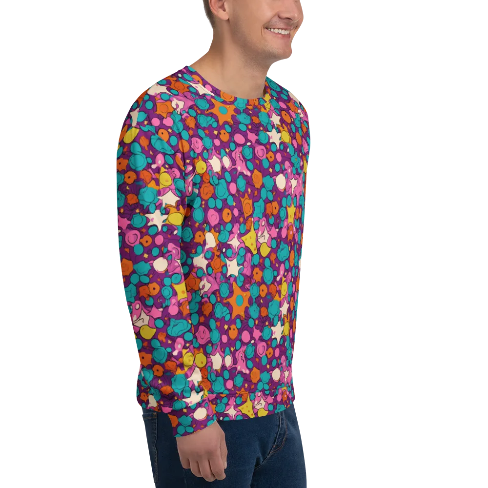 Candy Comet on Sweatshirt — Right Front