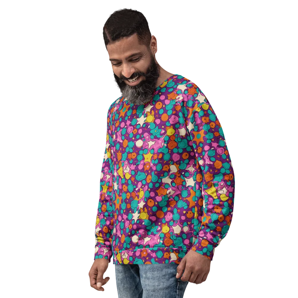Candy Comet on Sweatshirt — Left Front
