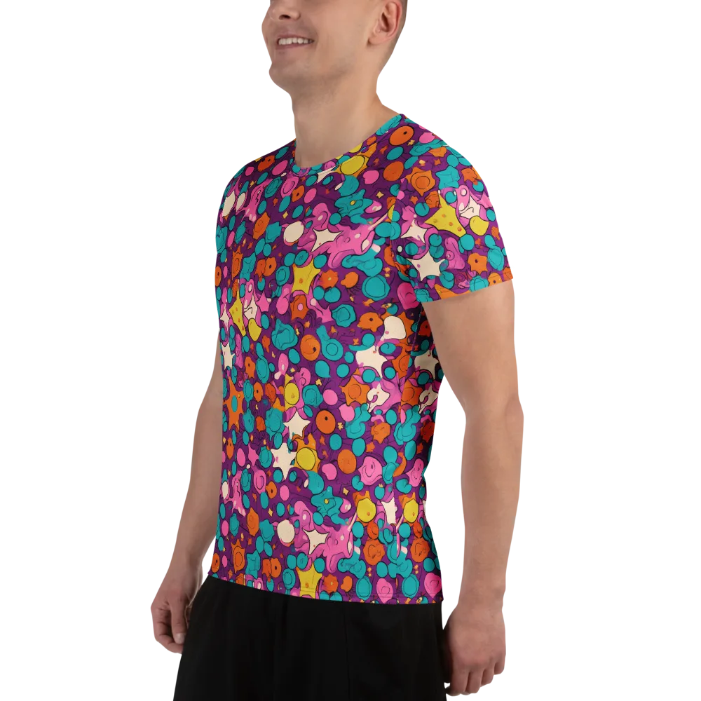 Candy Comet on Men's Athletic T-Shirt — Left