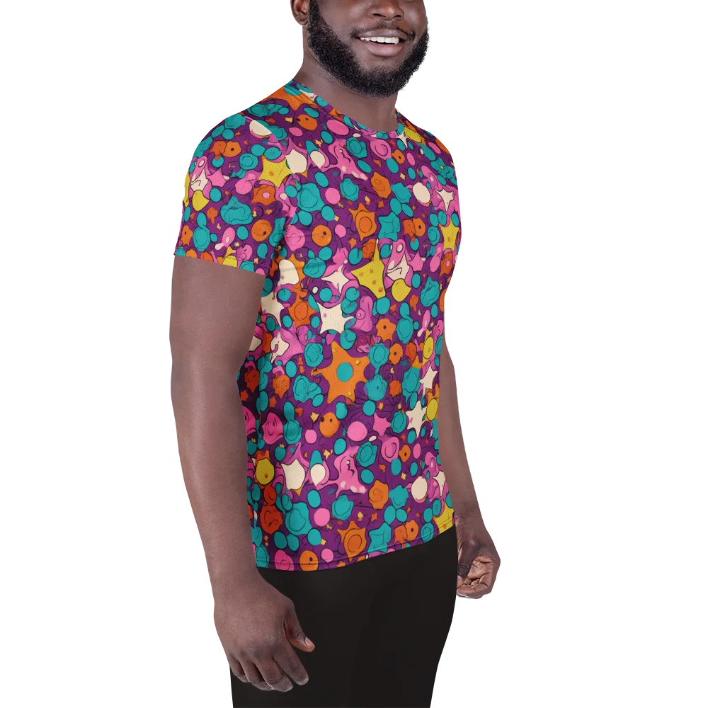 Candy Comet on Men's Athletic T-Shirt — Right
