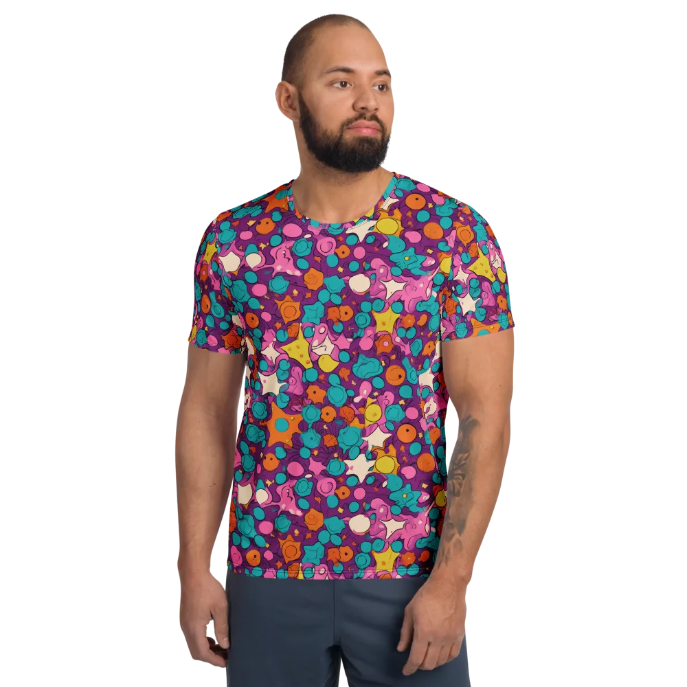 Candy Comet on Men's Athletic T-Shirt — Front