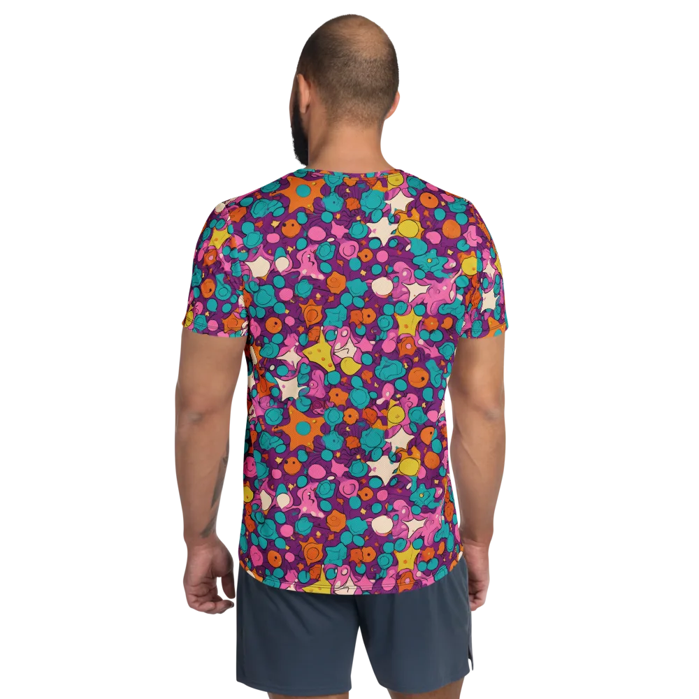 Candy Comet on Men's Athletic T-Shirt — Back