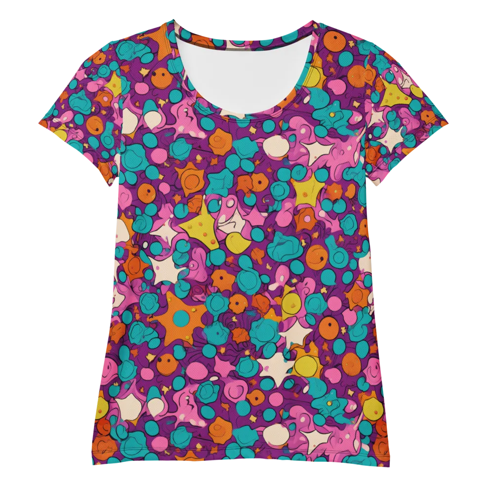 Candy Comet on Women's Athletic T-Shirt — Front