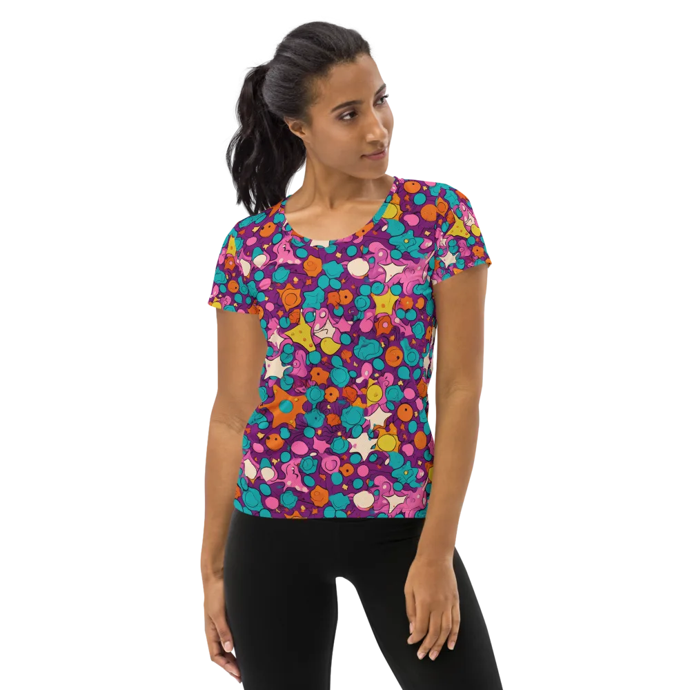 Candy Comet on Women's Athletic T-Shirt — Front