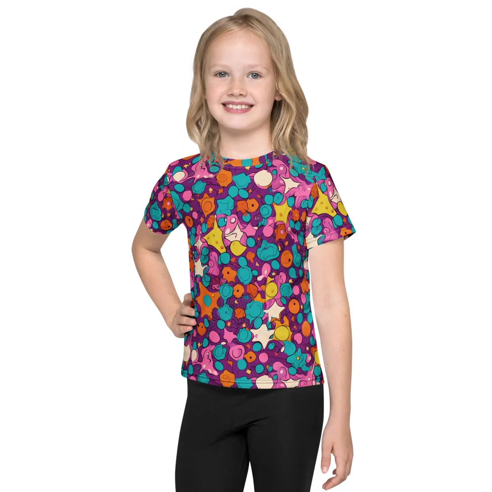 Candy Comet on Kids Crew Neck T-Shirt — Front