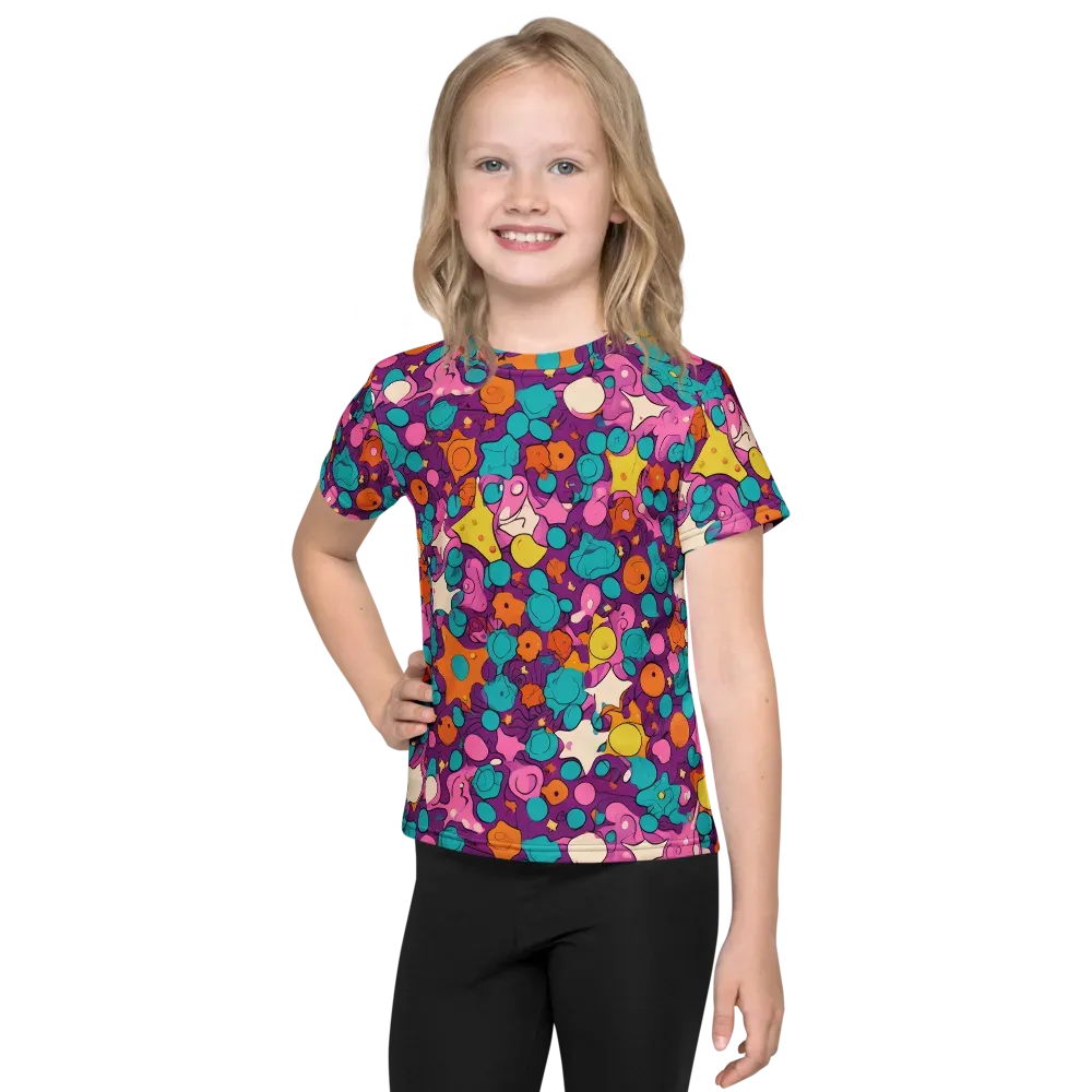 Candy Comet on Kids Crew Neck T-Shirt — Front