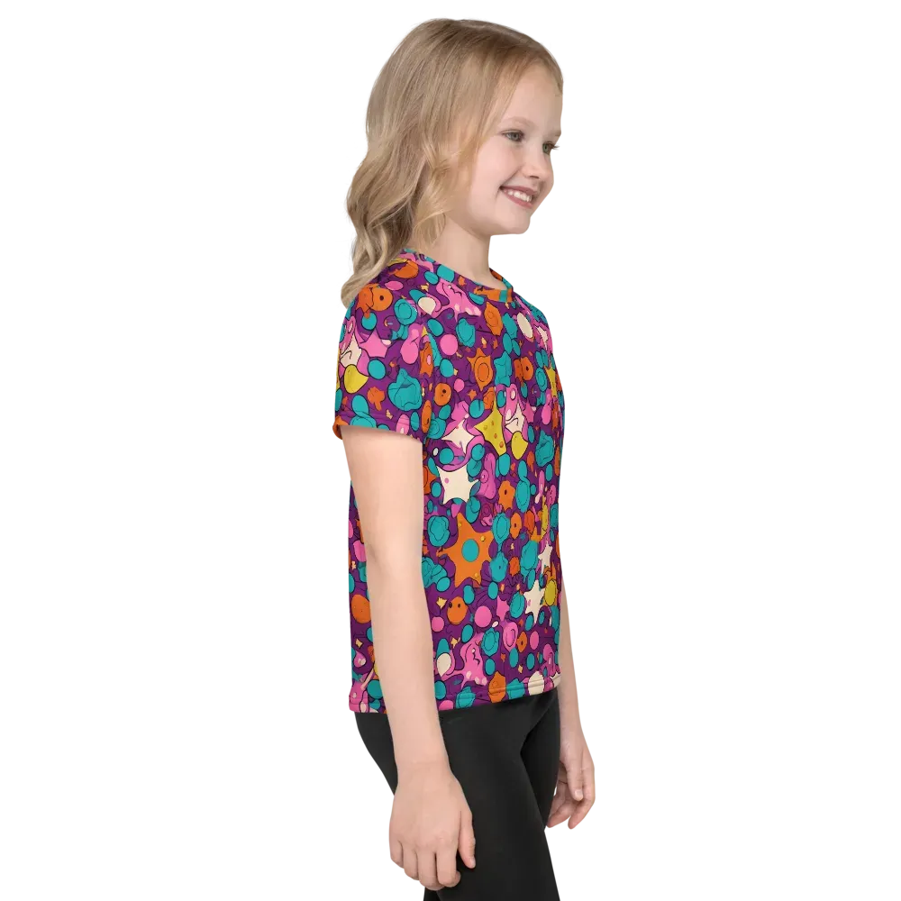 Candy Comet on Kids Crew Neck T-Shirt — Right