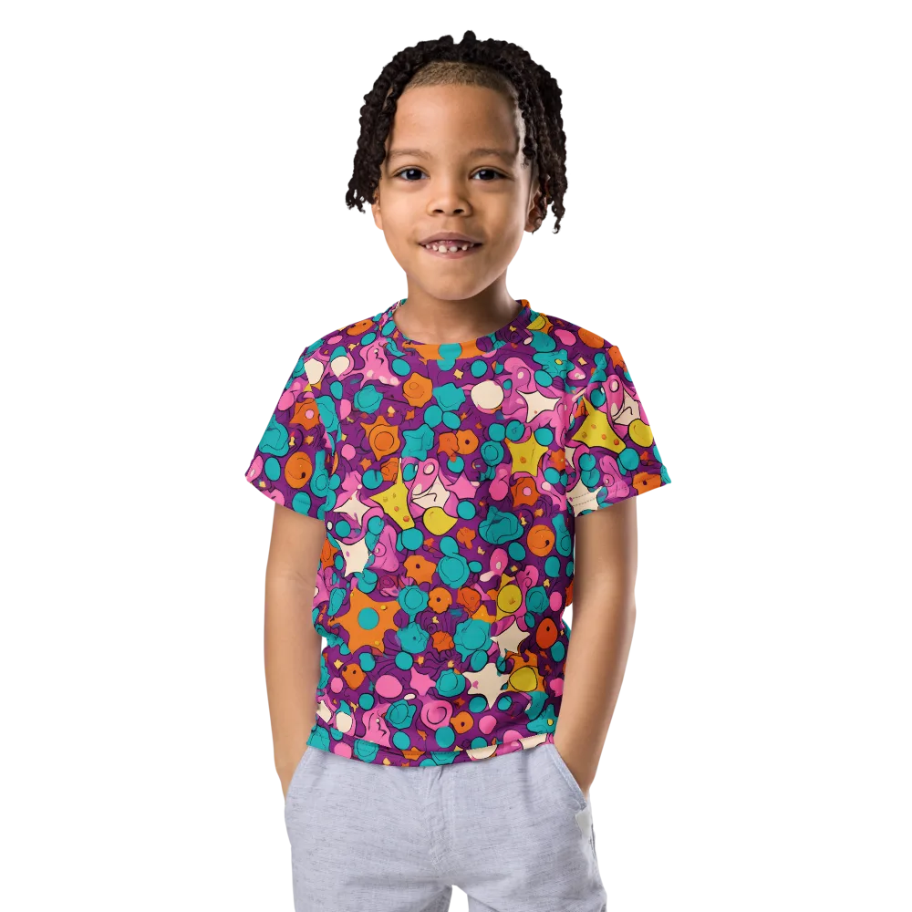 Candy Comet on Kids Crew Neck T-Shirt — Front