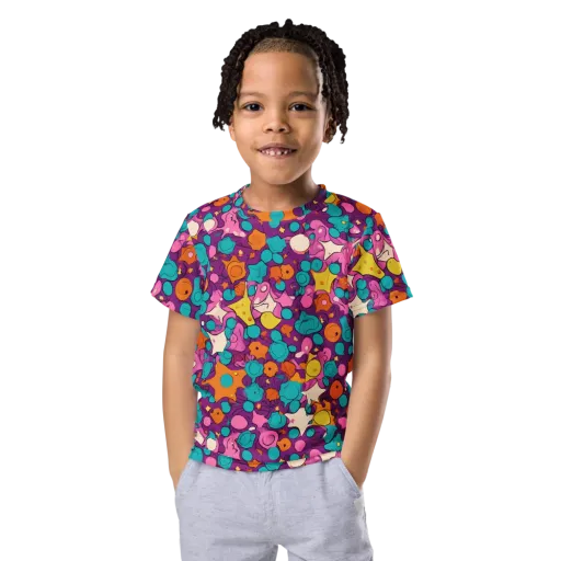 Candy Comet on a Kids Crew Neck T-Shirt