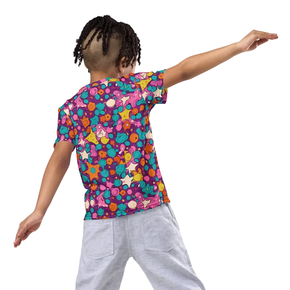 Candy Comet on Kids Crew Neck T-Shirt — Back