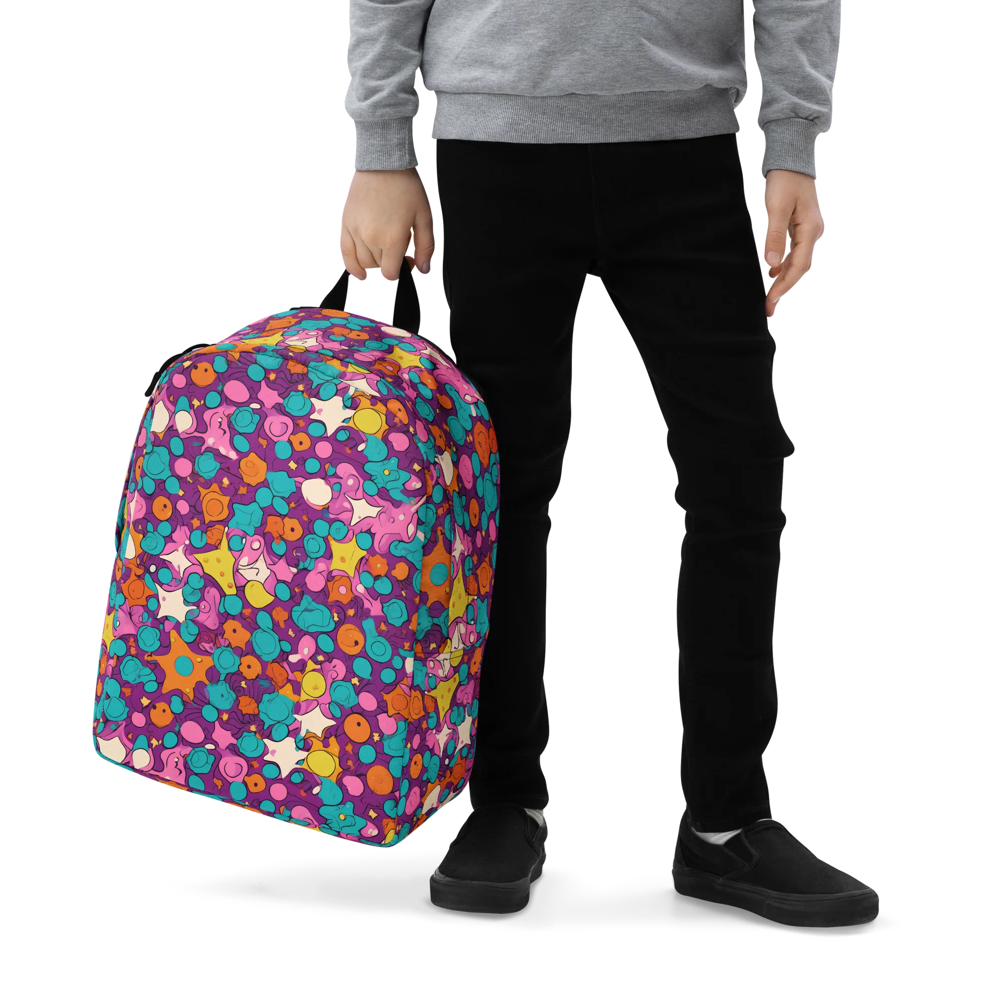 Candy Comet on Minimalist Backpack — Zoomed-in