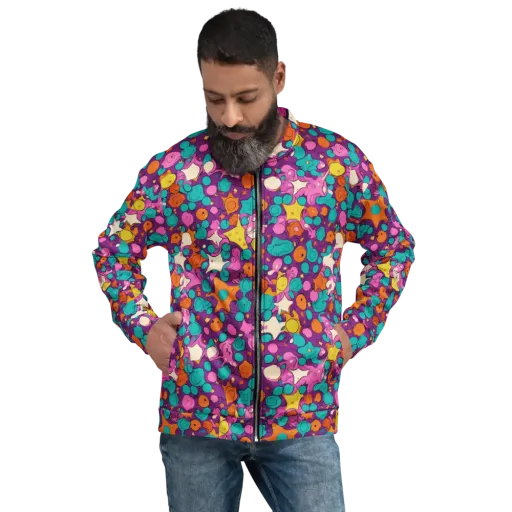 Candy Comet on a Bomber Jacket