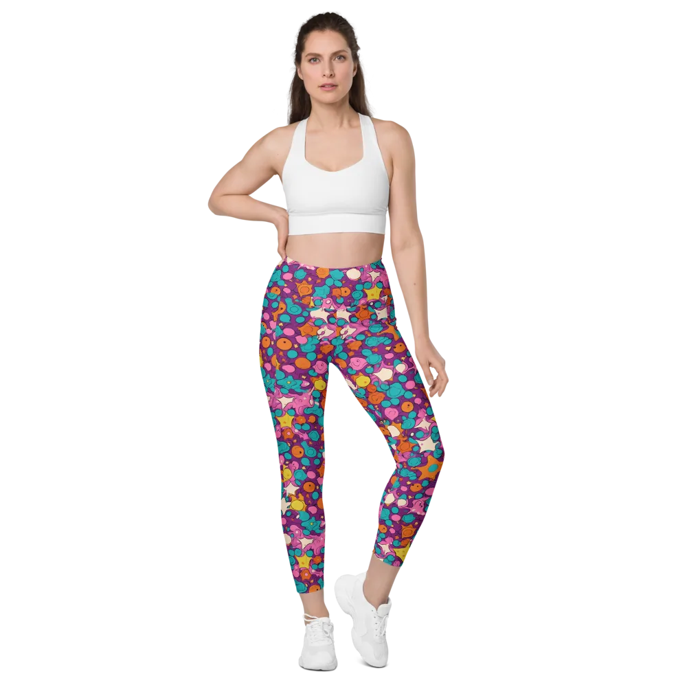 Candy Comet on Leggings with Pockets — Front
