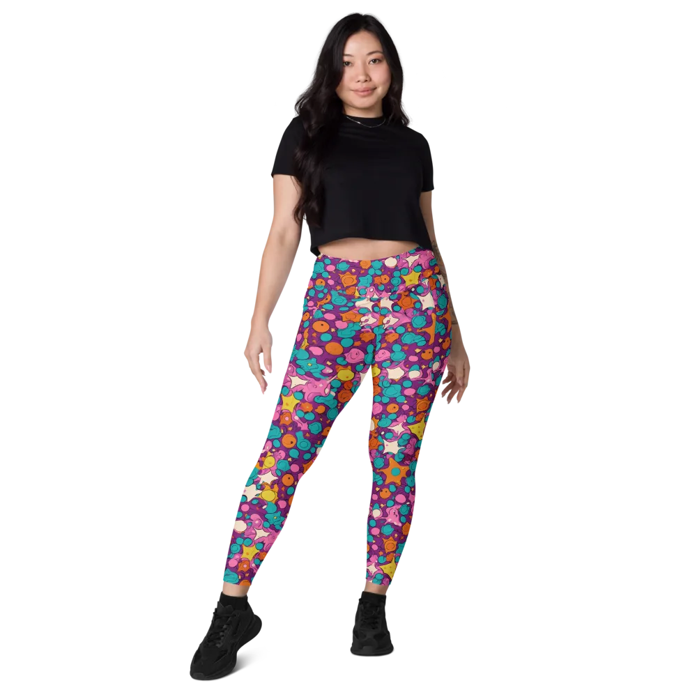 Candy Comet on Leggings with Pockets — Front