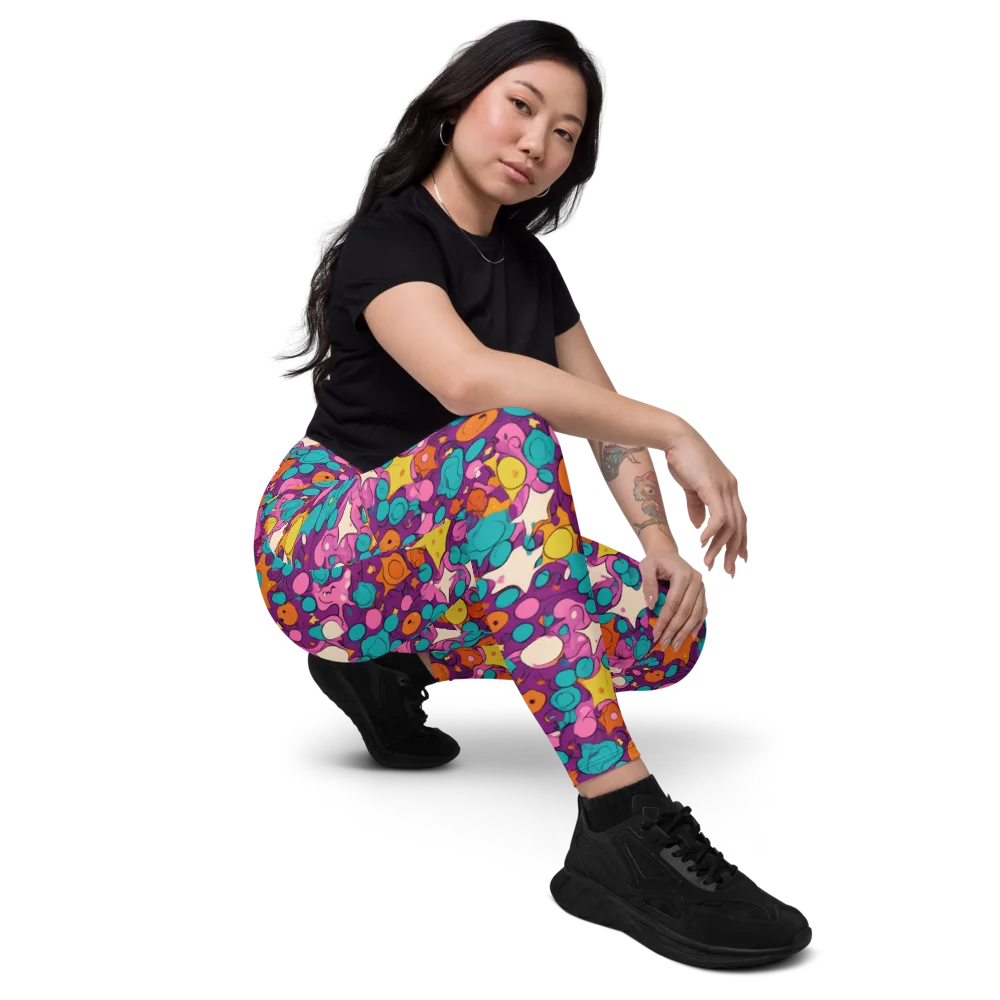 Candy Comet on Leggings with Pockets — Right Front